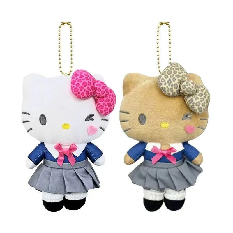 Hello Kitty Y2K Kawaii School Girl Plush Keychain Pendant