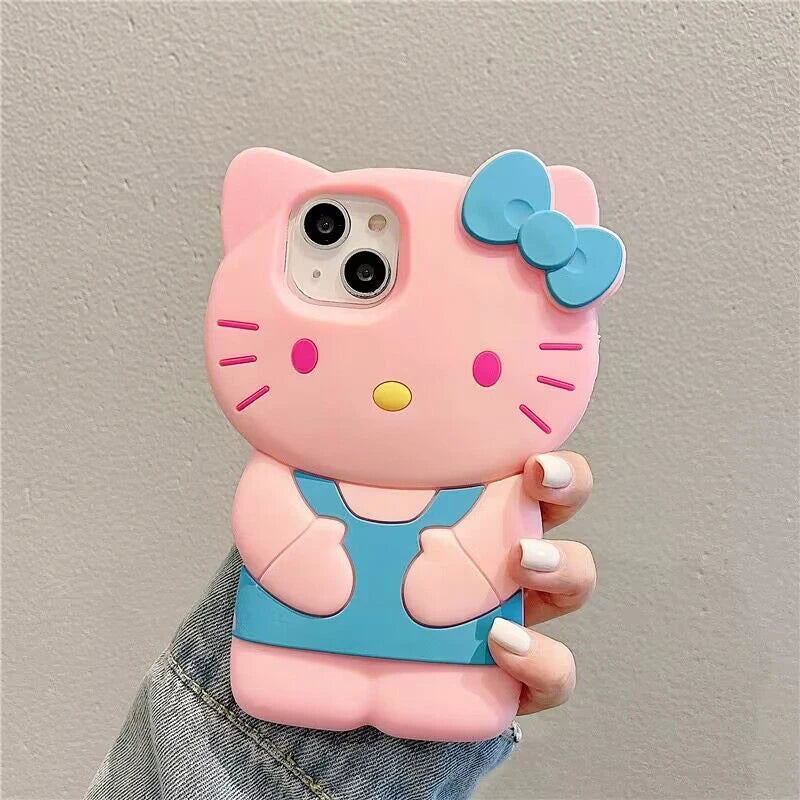 Hello Kitty Pink & Blue 3D Phone Case