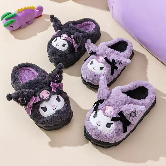 Kuromi Plush Slippers