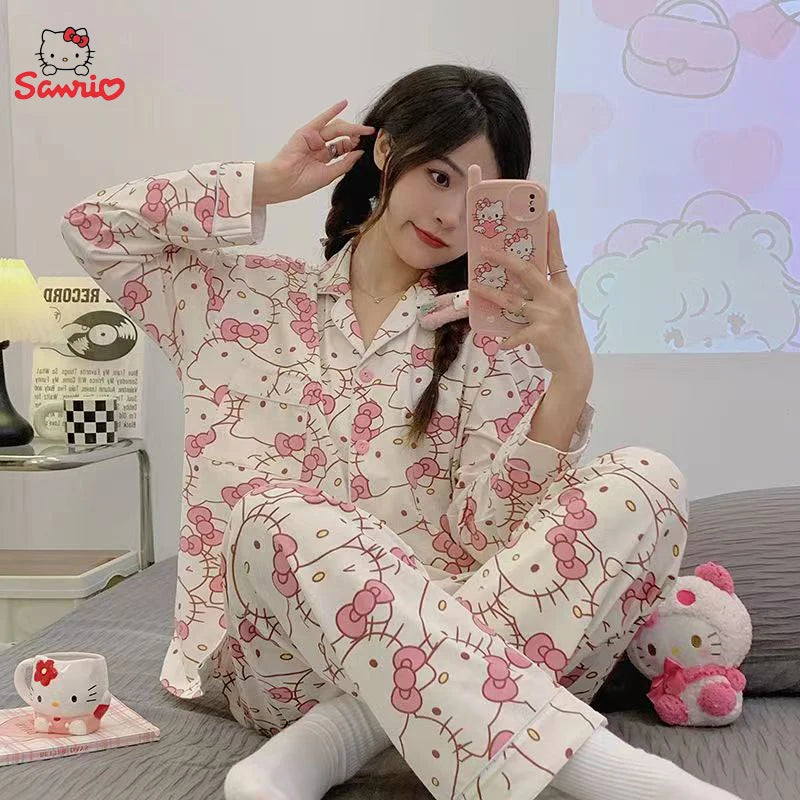 Hello Kitty Kawaii Sleepwear Pajamas Set