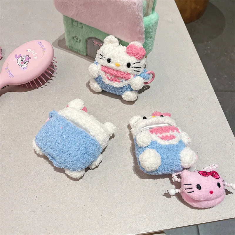 Hello Kitty Kawaii Fluffy Plush AirPods Case