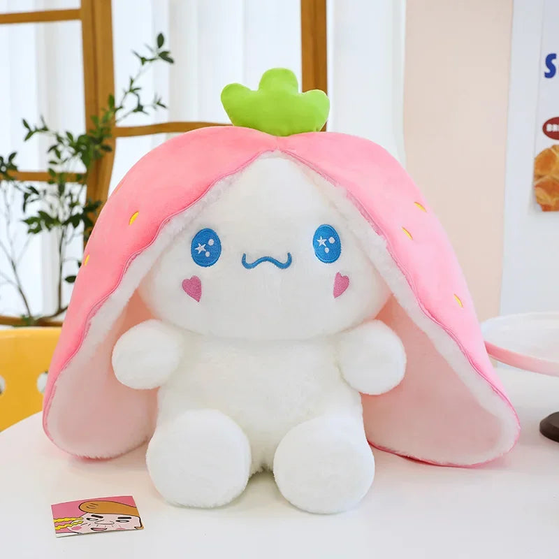 Cinnamoroll Strawberry Head Kawaii Fruit Plushie