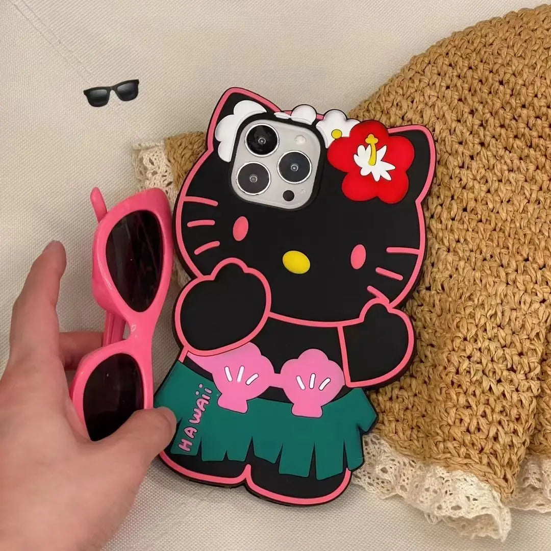 Tropical Kitty 3D Silicone Phone Case