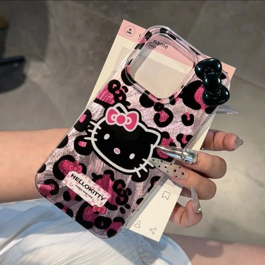 Hello Kitty Leopard Print Kawaii Phone Case