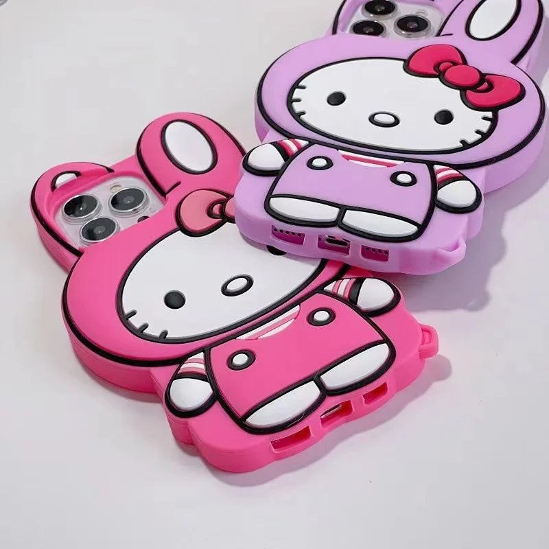 Hello Kitty Bunny Rabbit Shape Silicone Phone Case