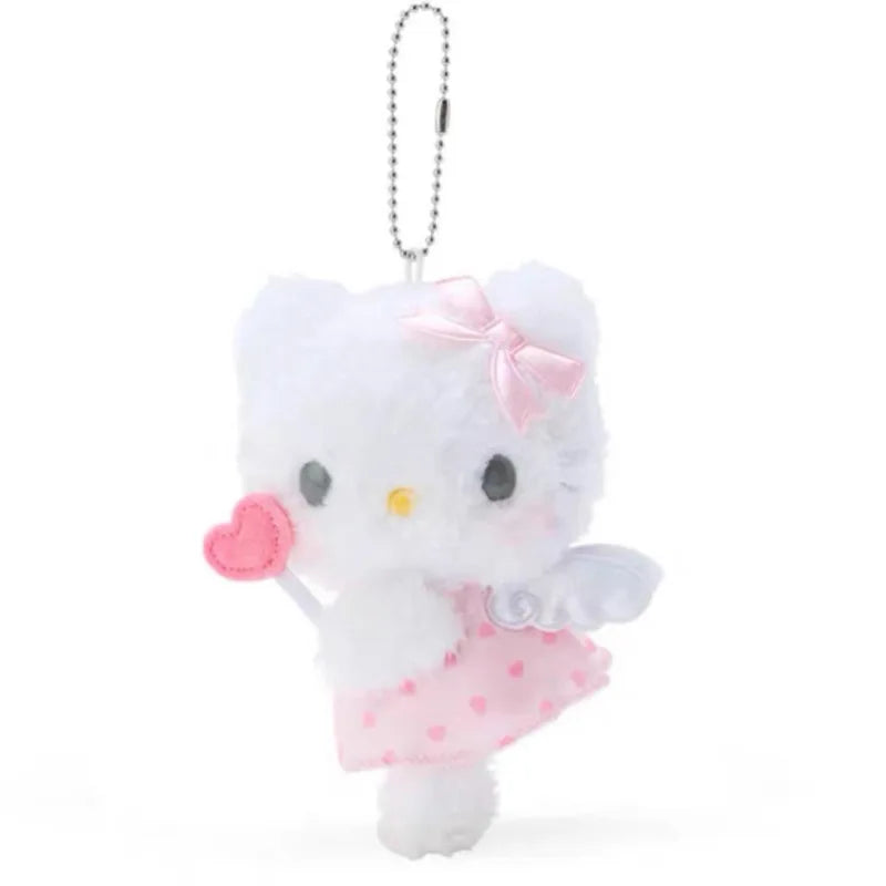 Sanrio Angel Cupid Heart Kawaii Soft Pastel Plush Keychain Pendant