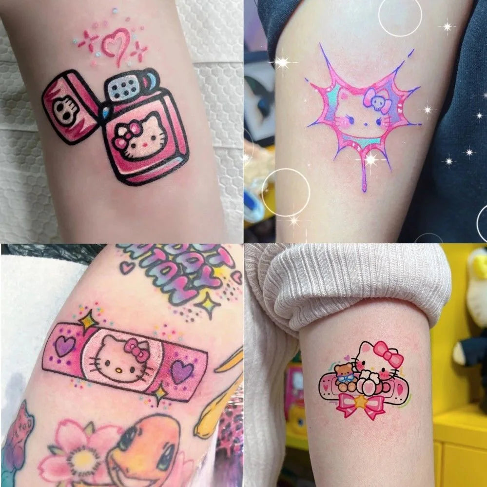 Hello Kitty Y2K Kawaii Tattoo Stickers