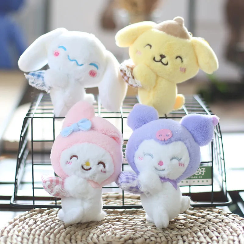 Sanrio Cinnamoroll x Kuromi x My Melody x Pompompurin Plush Keychain Pendant