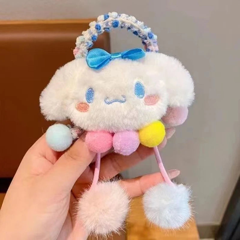 Hello Kitty Plush Fluffy Cute Hair Accessory Pompom