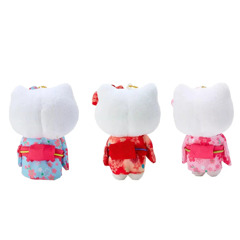 Hello Kitty Cherry Blossom Kimono Series Plush Keychain Pendant