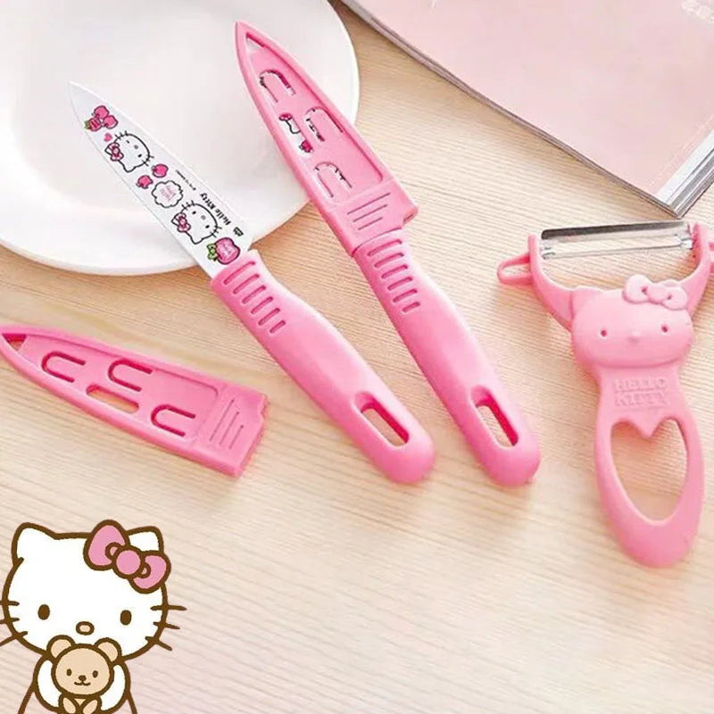 Hello Kitty Knife Cutting Fruit Vegatable Peeler Set