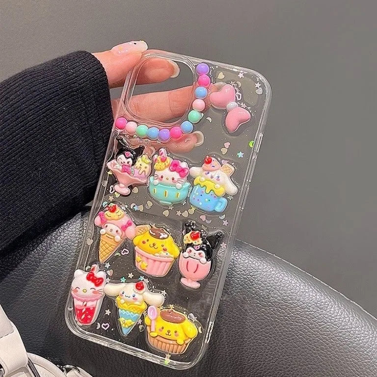 Cute 3D Cartoon Ice Cream Sundae Phone Case