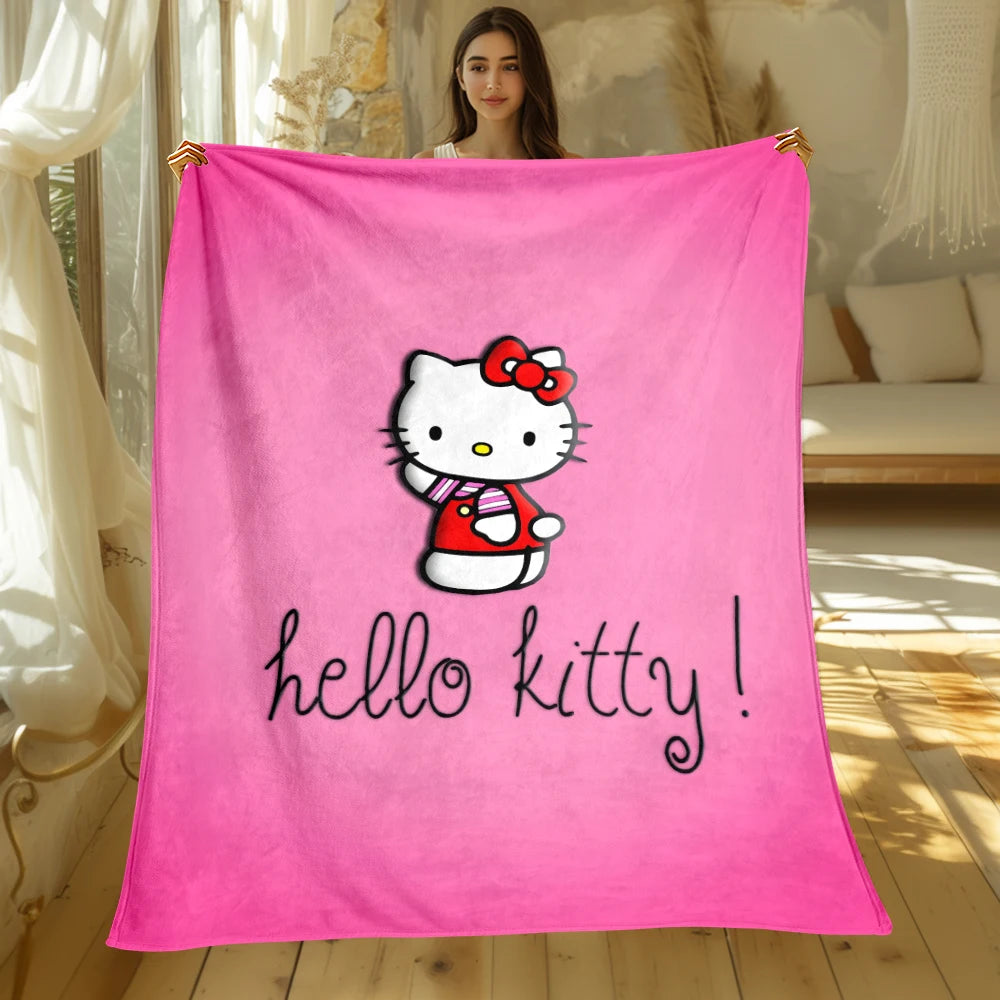 Sanrio Hello Kitty Cute Blanket Oversized Sofa Soft Blanket