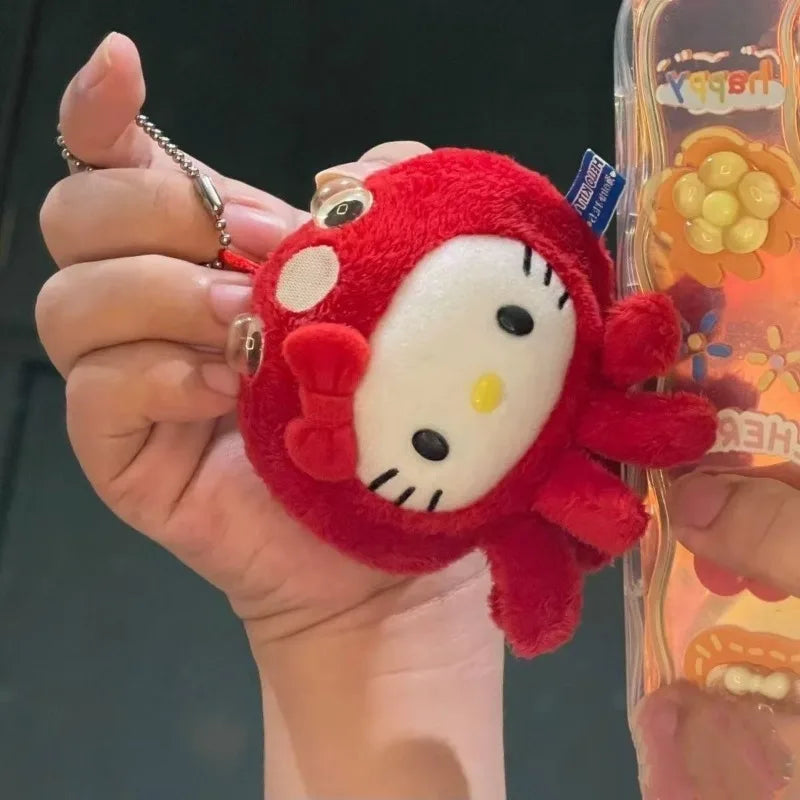 Hello Kitty Octopus Plush Keychain Pendant