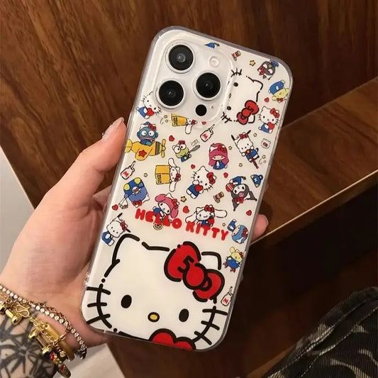 Hello Kitty Sticker Clear Phone Case