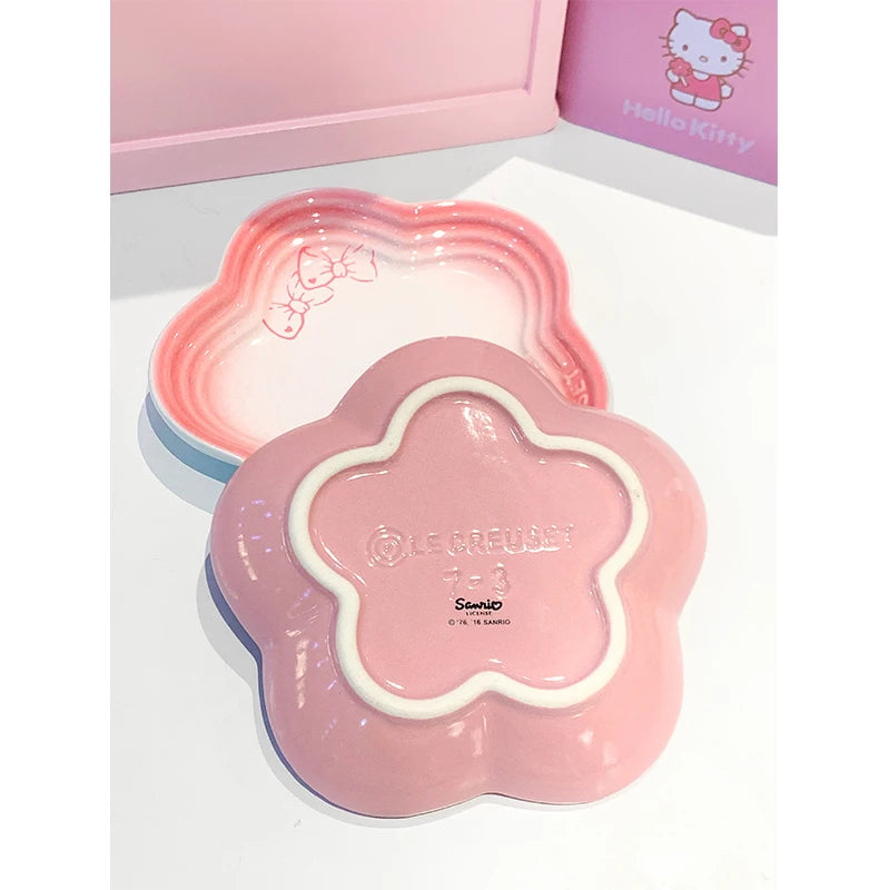 Hello Kitty Kawaii Ceramic Pink Plates