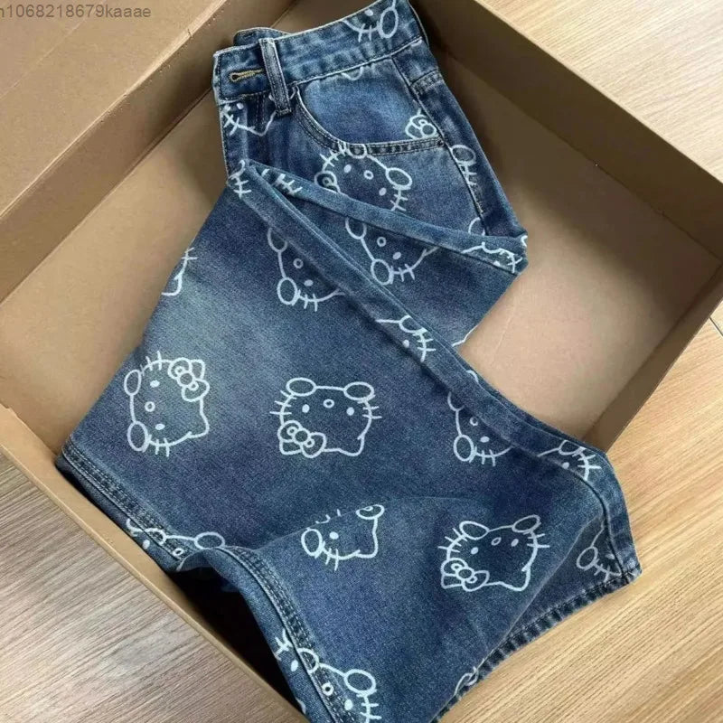 Hello Kitty High Waisted Denim Jeans