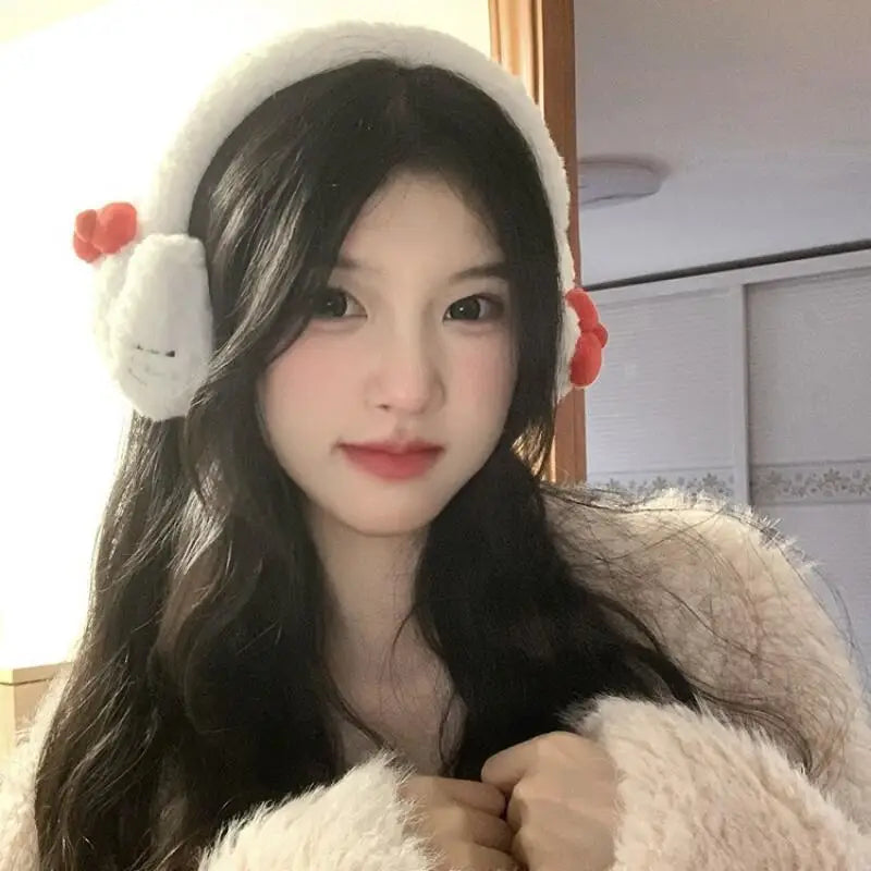 Hello Kitty Cute Winter Warm Plush Earmuffs