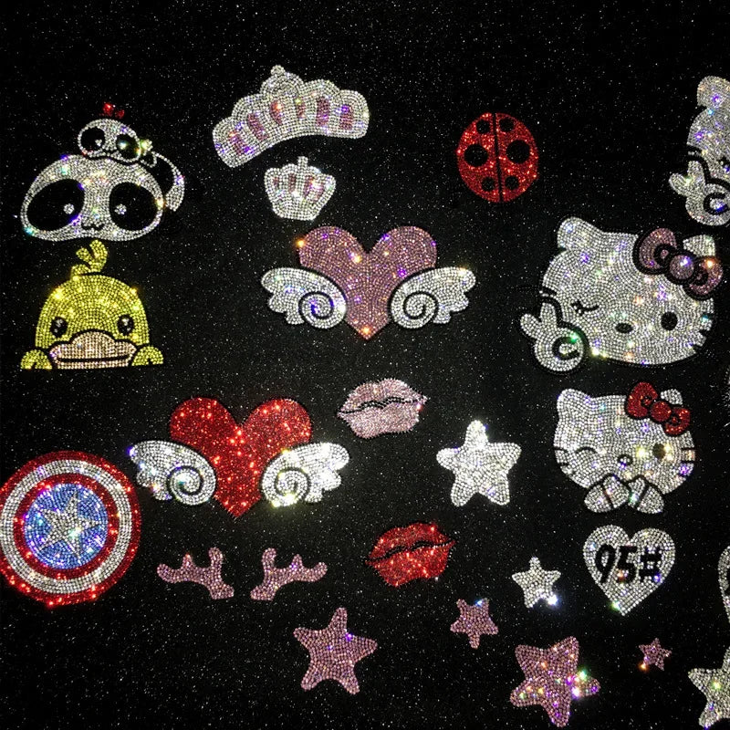 Hello Kitty Self Adhesive Crystal Rhinestone Decorative Stickers Car Decal Accessories