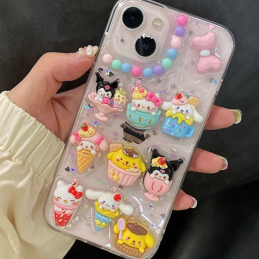 Cute 3D Cartoon Ice Cream Sundae Phone Case