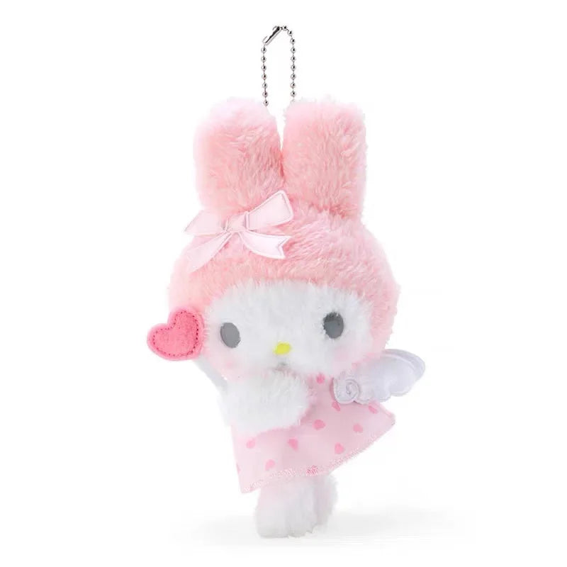 Sanrio Angel Cupid Heart Kawaii Soft Pastel Plush Keychain Pendant