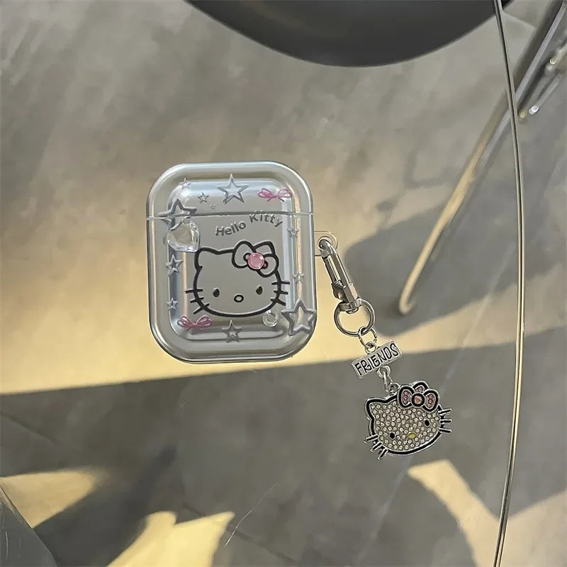 Hello Kitty Silver Star Airpods Case