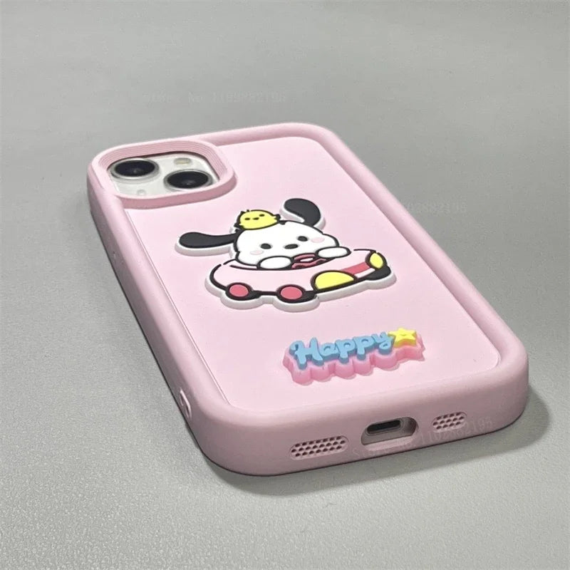 Hello Kitty & Pochacco Pastel Pink & Blue Phone Case