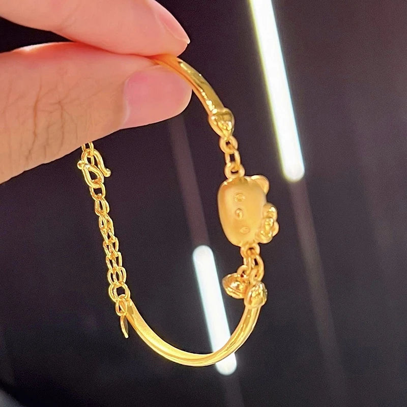 Hello Kitty Gold Kawaii Bracelet