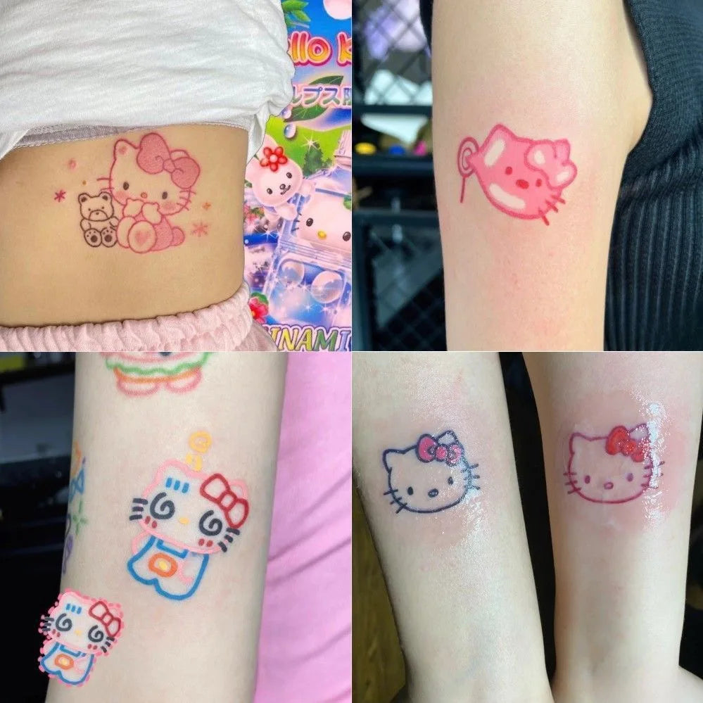 Hello Kitty Y2K Kawaii Tattoo Stickers