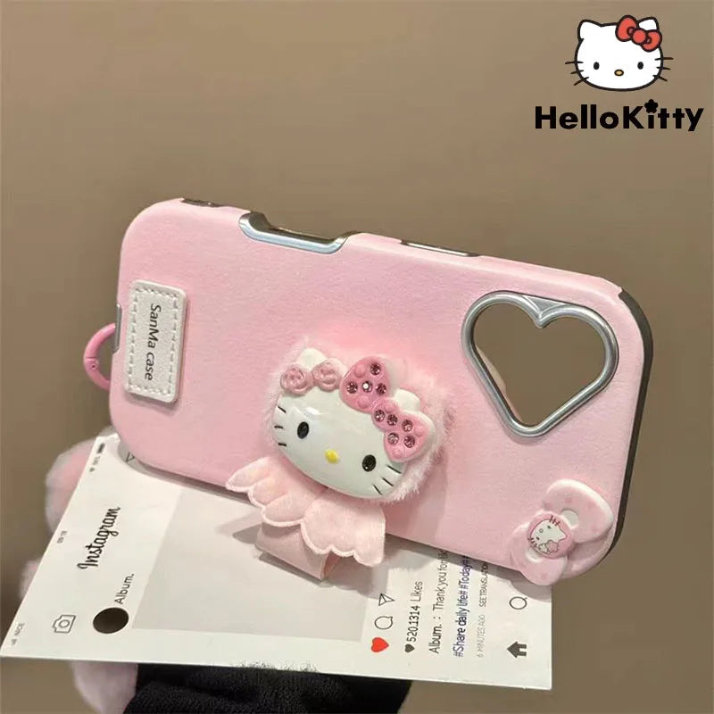 Hello Kitty Cartoon Ring Buckle Design Phone Case Y2K