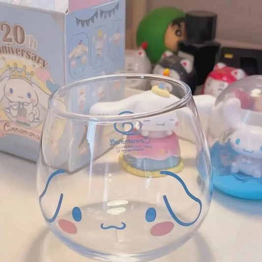 Sanrio Hello Kitty x Cinnamoroll x Pochacco x Pompompurin Glass Cup