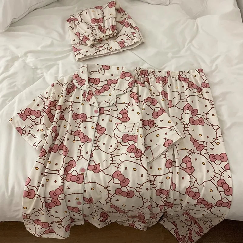 Hello Kitty Kawaii Sleepwear Pajamas Set