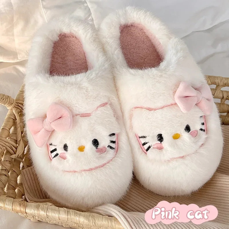 Hello Kitty Cute Kawaii Plush Slippers