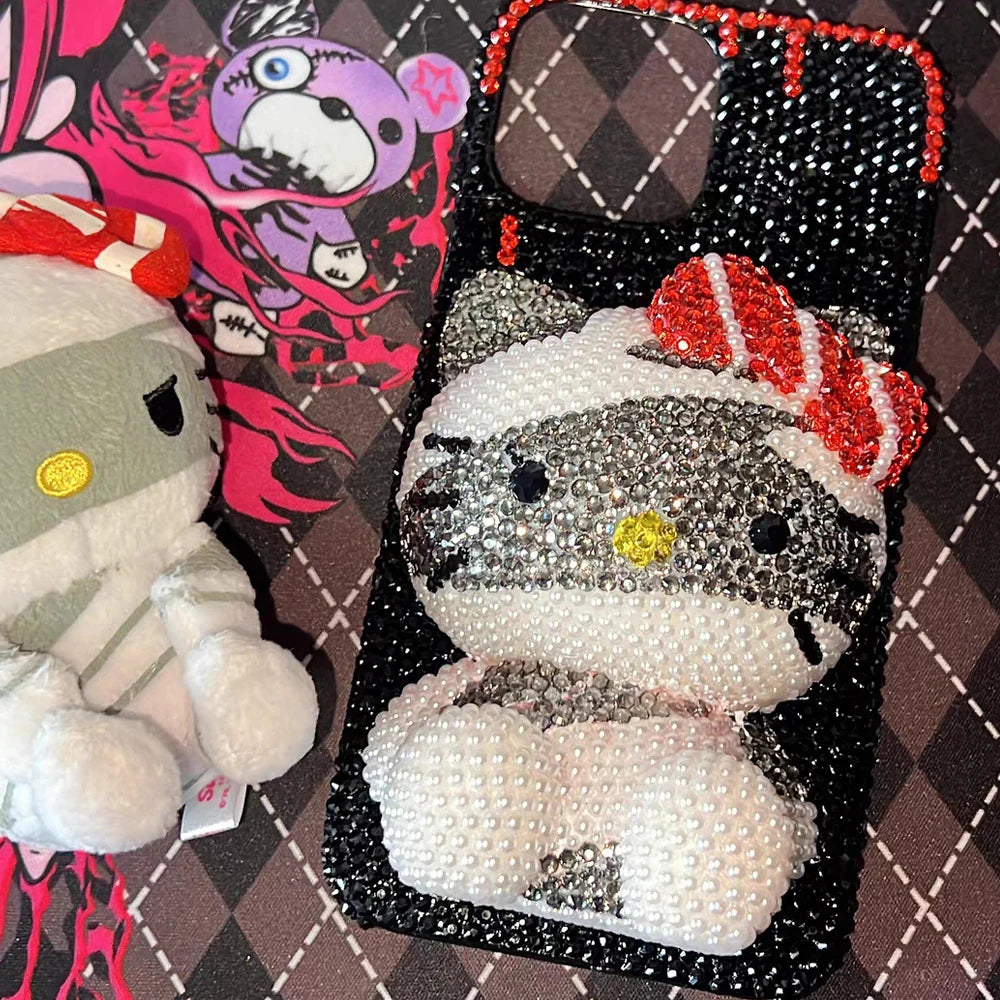 Hello Kitty Rhinestone Spooky Bling Phone Cases