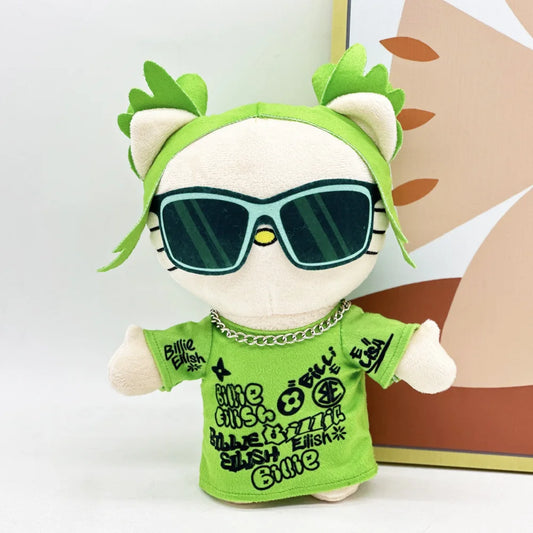 Hello Kitty Billie Eilish Green Sunglasses Plushie