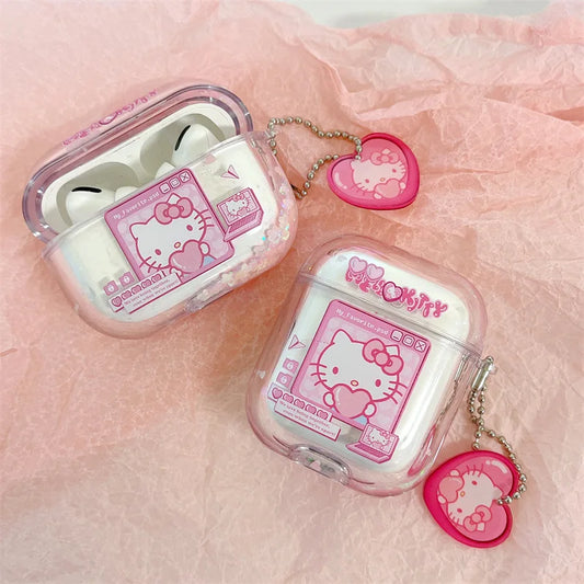 Hello Kitty Clear Pink Airpods Case