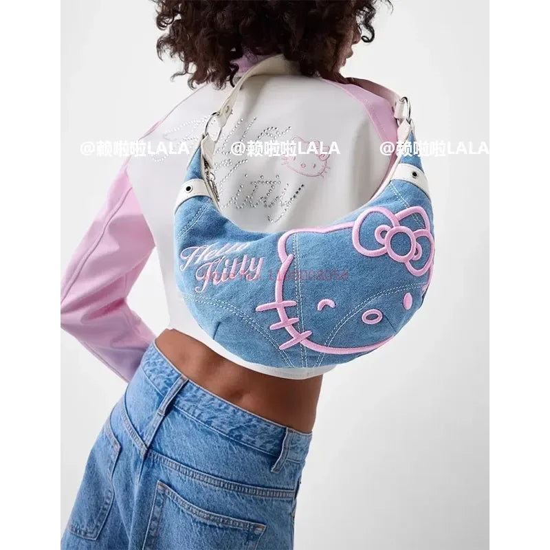 Hello Kitty Denim Y2K Fashion Bag