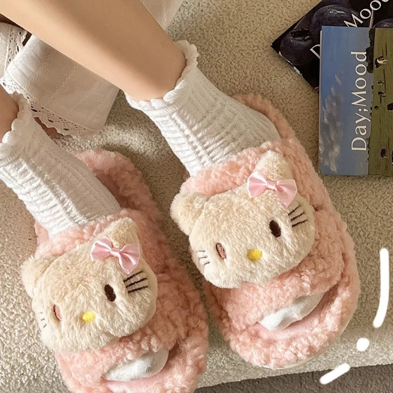 Hello Kitty Fluffy Slippers