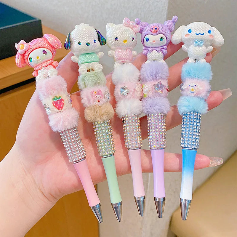 Sanrio Kawaii Plush Bead String Pen