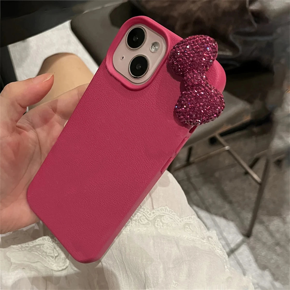 Pink Kawaii Bow Phone Case