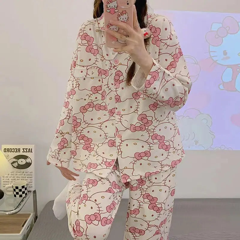 Hello Kitty Kawaii Sleepwear Pajamas Set