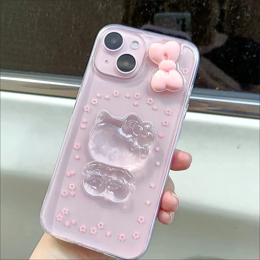 Hello Kitty Transparent Clear Kawaii Jelly Star Phone Case