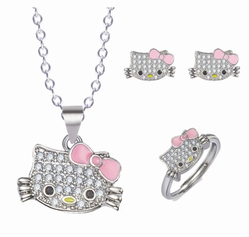 Hello Kitty Kawaii Y2k Jewelry Set