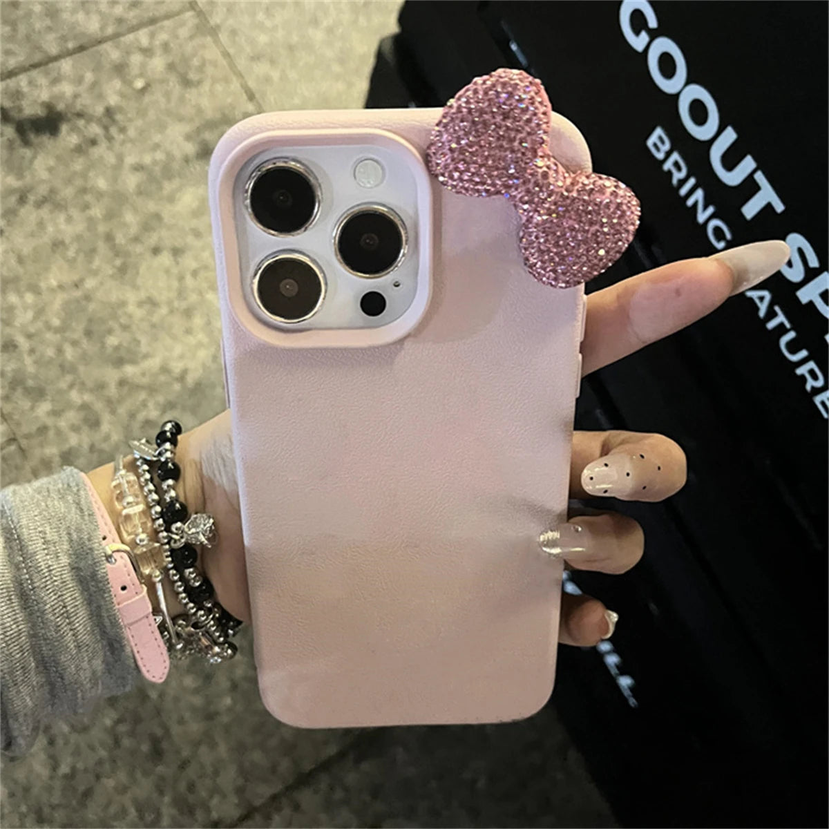 Pink Kawaii Bow Phone Case