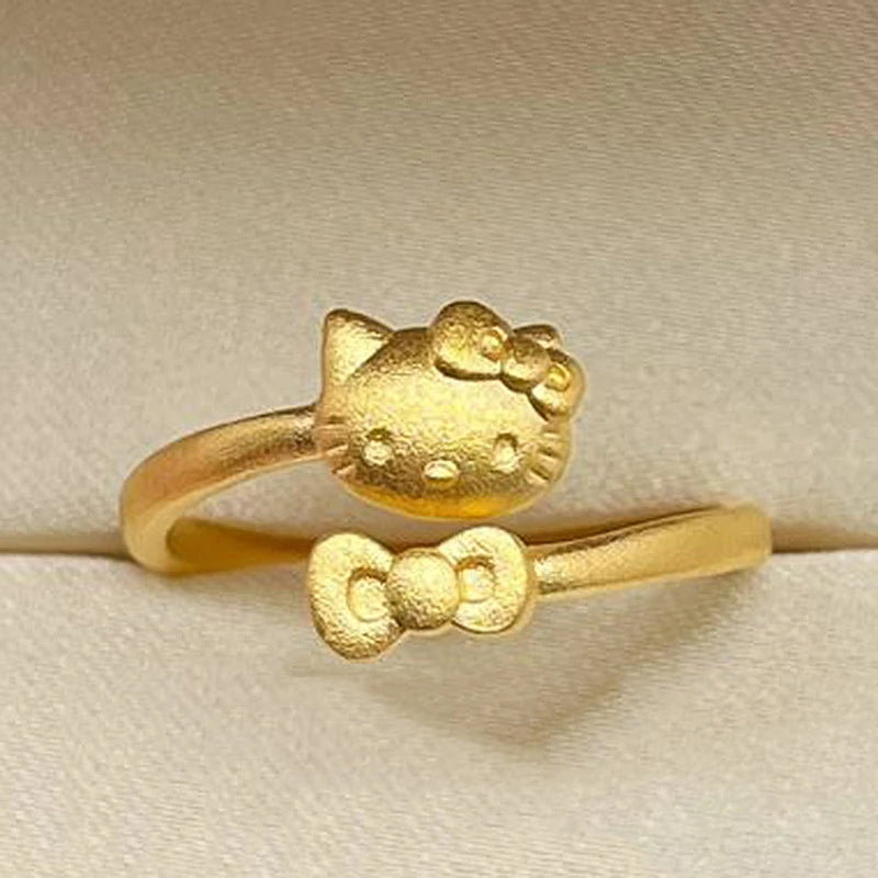 Hello Kitty Gold Bow Ring