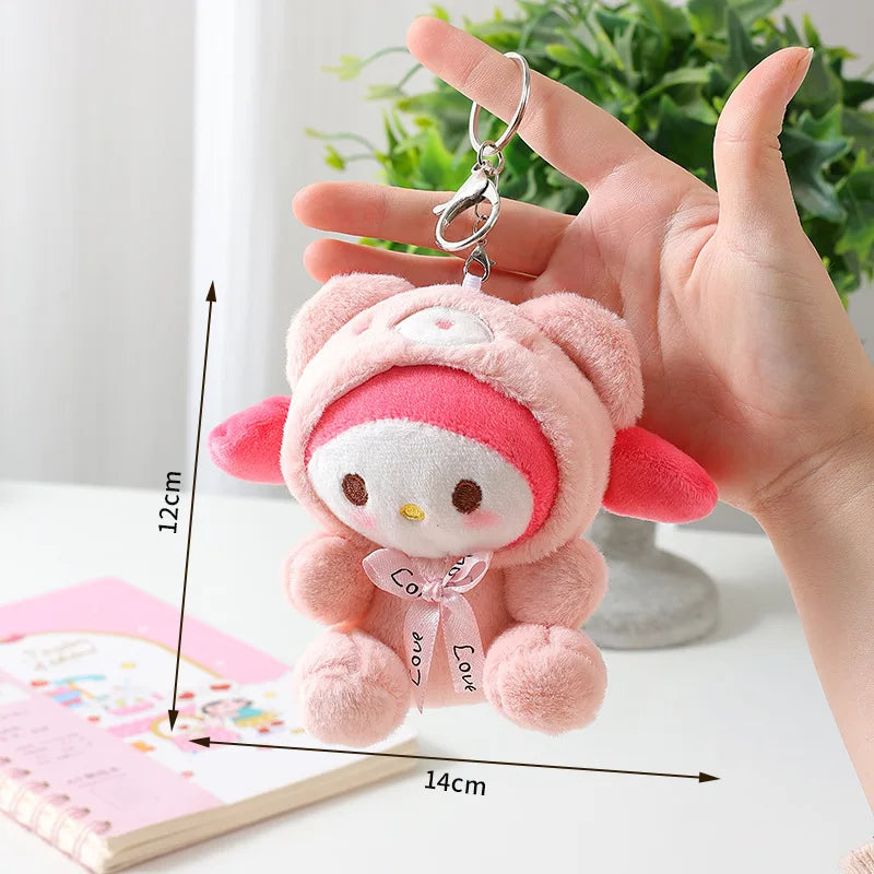 Sanrio Plush Kawaii Bear Suit Keychain Pendant