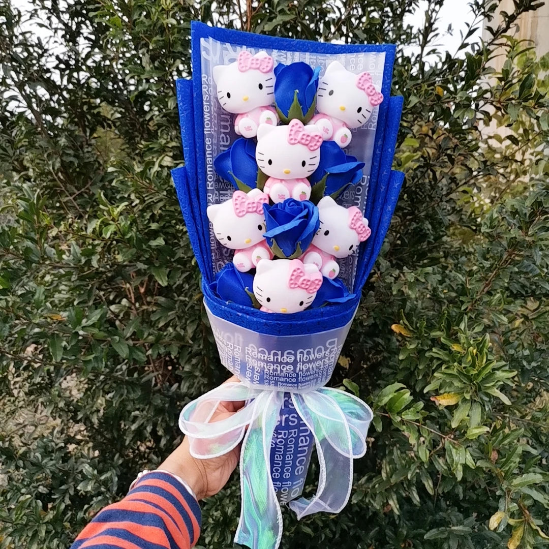 Hello Kitty Plush Flower Rose Bouquet