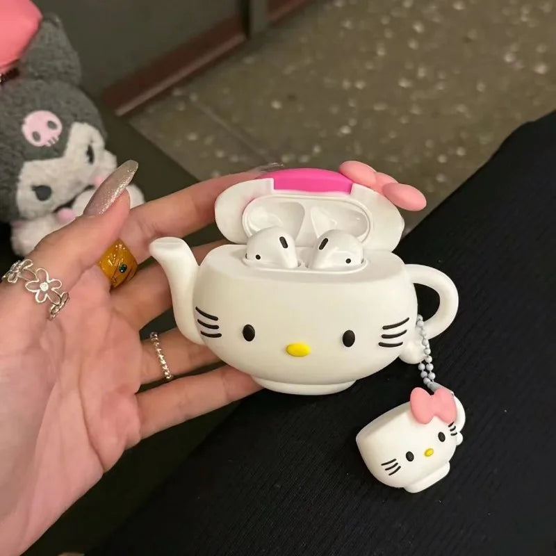 Hello Kitty Cute Tea Pot Kettle Airpods Case