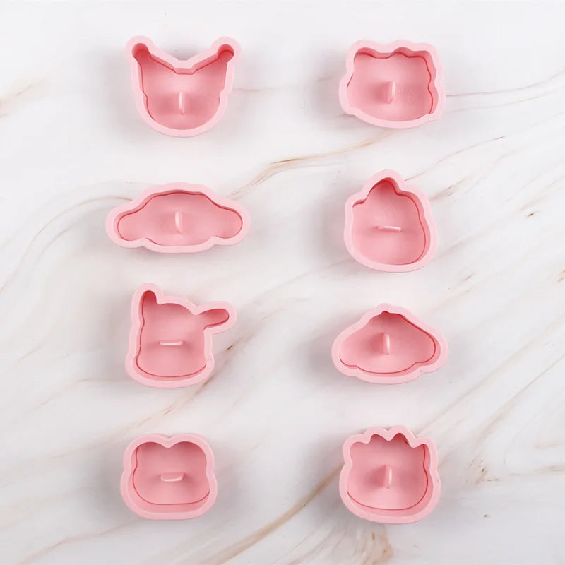 Hello Kitty Cartoon Cookie Cutter Set Sanrio Cute Figure Kuromi Cinnamoroll  Dessert Mold Kitchen Supplies Tools