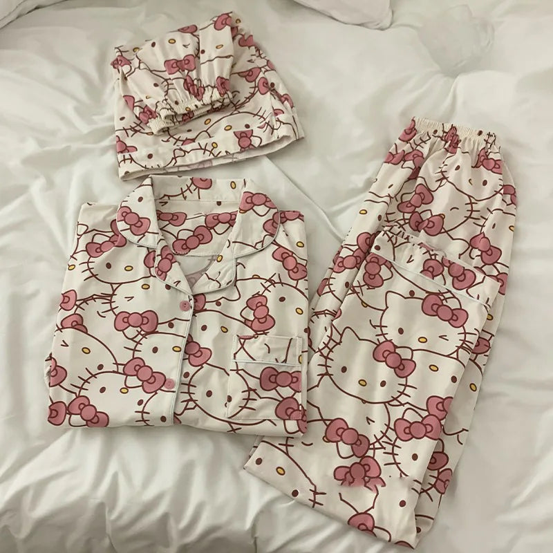 Hello Kitty Kawaii Sleepwear Pajamas Set